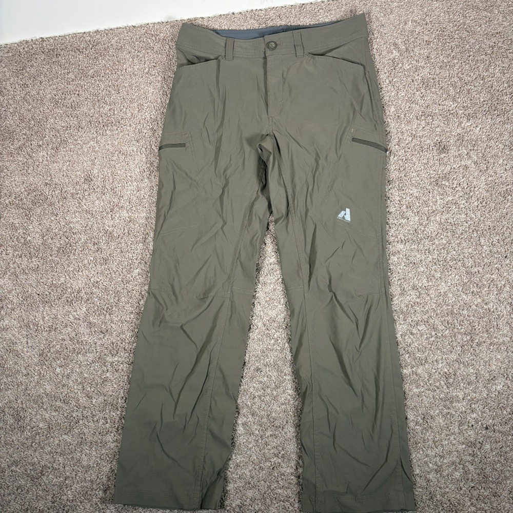 Eddie Bauer First Ascent Guide Pro Pants Mens 32x30 Olive Green Hiking Cargo